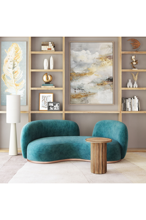 Burl Veneer Round Side Table | OROA Modern Afinato | Oroa.com