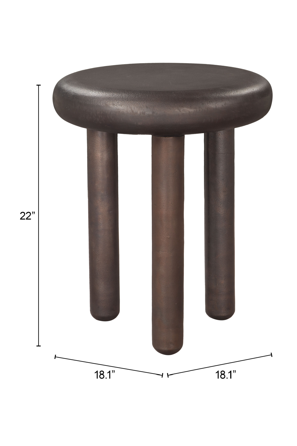 Bronze Round Side Table | OROA Modern Arian | Oroa.com