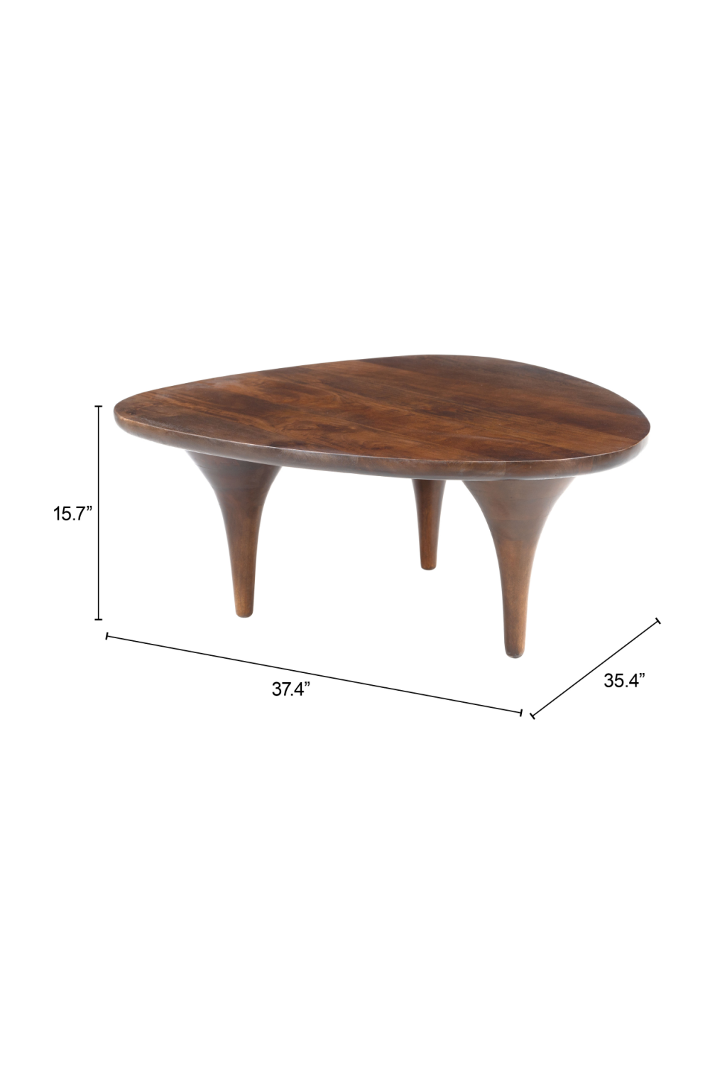 Walnut Finished Coffee Table | OROA Modern Spiker | Oroa.com