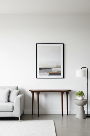 Walnut Finished Console Table | OROA Modern Spiker