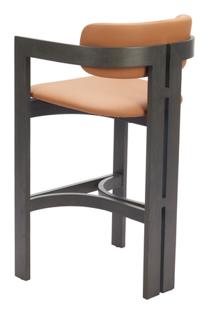 Wood Framed Brown Bar Stool | OROA Modern Shaili | Oroa.com