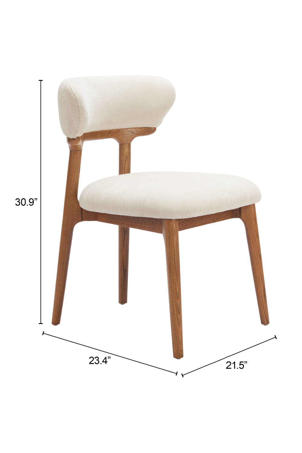 Wood Framed White Dining Chairs (2) | OROA Modern Cedar | Oroa.com