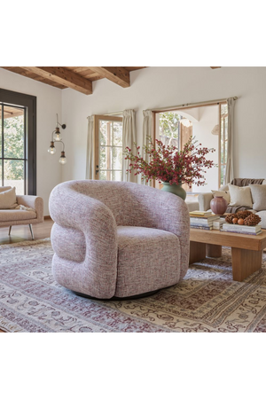 Pink Tweed Swivel Chair | OROA Modern Refine | Oroa.com