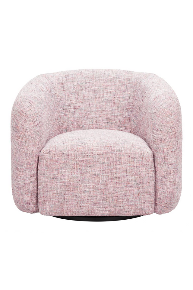 Pink Tweed Swivel Chair | OROA Modern Refine | Oroa.com