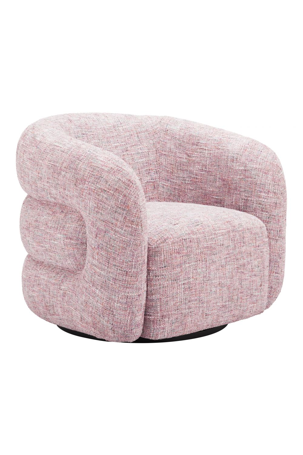 Pink Tweed Swivel Chair | OROA Modern Refine | Oroa.com