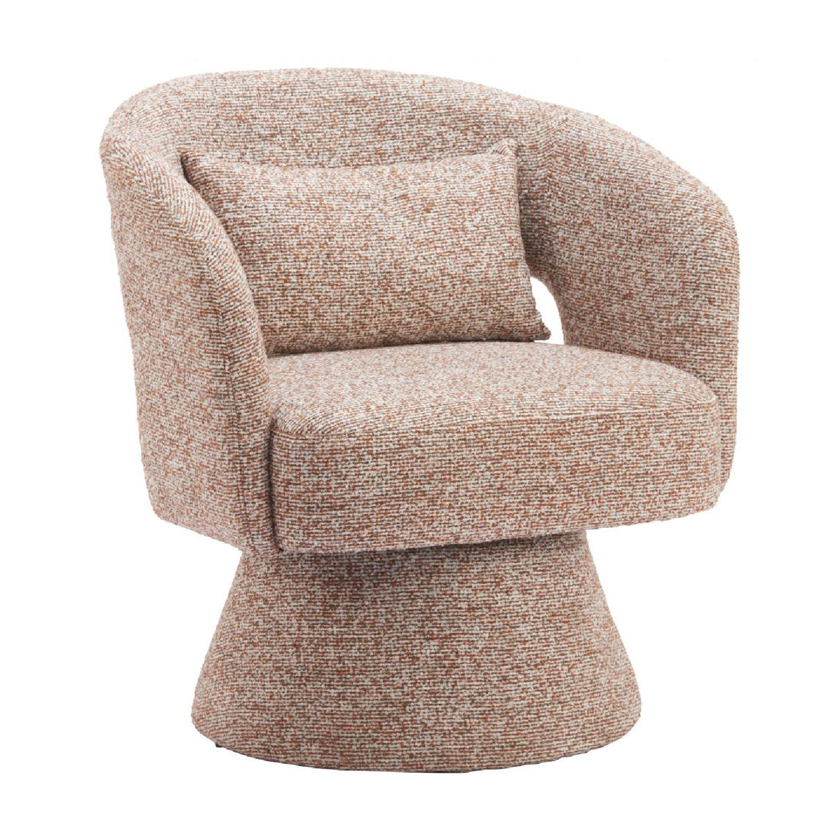   Speckled Brown Shearling Swivel Chair | Oroa.com