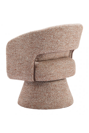 Speckled Brown Shearling Swivel Chair | OROA Modern Liva | Oroa.com