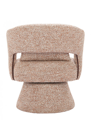Speckled Brown Shearling Swivel Chair | OROA Modern Liva | Oroa.com