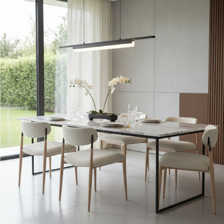 Gray Fabric Armless Dining Chairs (2) | OROA Modern Equinox | Oroa.com