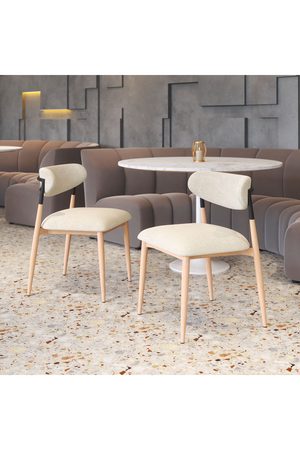 Gray Fabric Armless Dining Chairs (2) | OROA Modern Equinox | Oroa.com