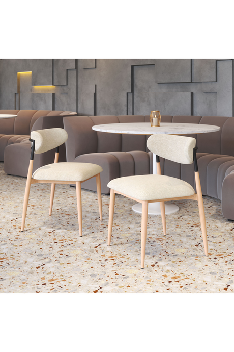 Gray Fabric Armless Dining Chairs (2) | OROA Modern Equinox | Oroa.com