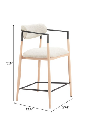 Gray Fabric Modern Counter Stool | OROA Modern Equinox | Oroa.com