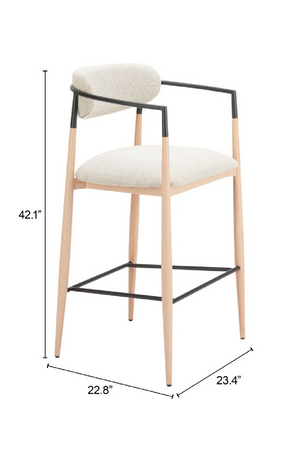 Gray Fabric Modern Bar Stool | OROA Modern Equinoxn | Oroa.com