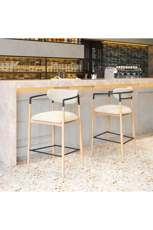 Gray Fabric Modern Bar Stool | OROA Modern Equinoxn | Oroa.com
