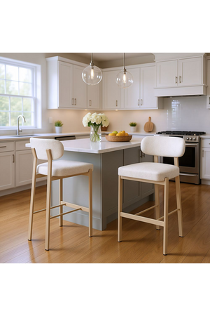 Gray Textured Weave Bar Stools (2) | OROA Modern Auream | Oroa.com