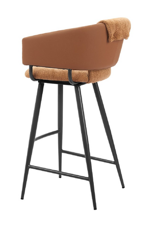 Brown Leather Bar Stools (2) | OROA Modern Juno | Oroa.com