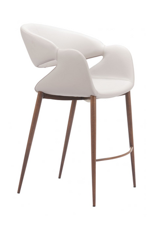 Beige Cut-Out Back Counter Stool | OROA Modern Limay | Oroa.com