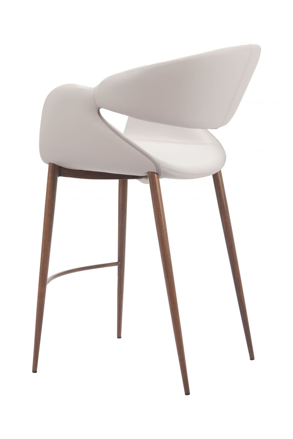 Beige Cut-Out Back Counter Stool | OROA Modern Limay | Oroa.com
