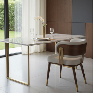 Beige Leather Dining Chair | OROA Modern Brew | Oroa.com