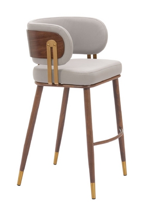 Beige Leather Bar Stool | OROA Modern Brew | Oroa.com