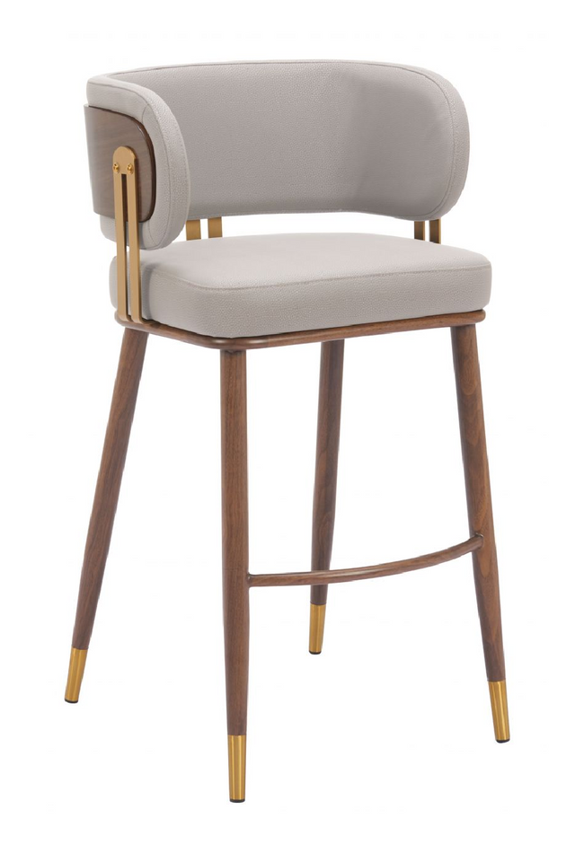 Beige Leather Bar Stool | OROA Modern Brew | Oroa.com