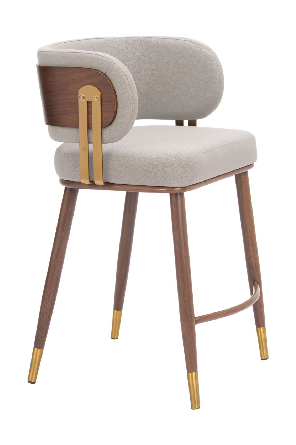 Beige Leather Counter Stool | OROA Modern Brew | Oroa.com