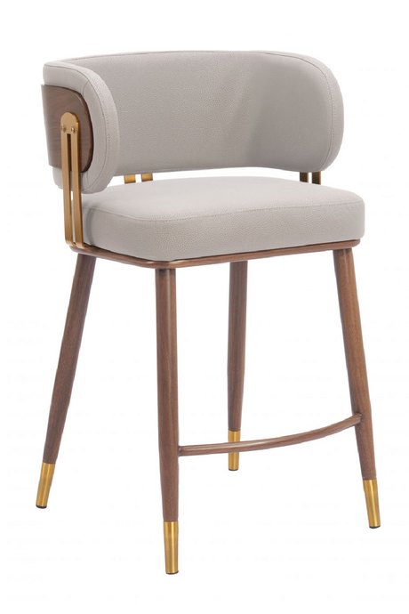 Beige Leather Counter Stool | OROA Modern Brew | Oroa.com