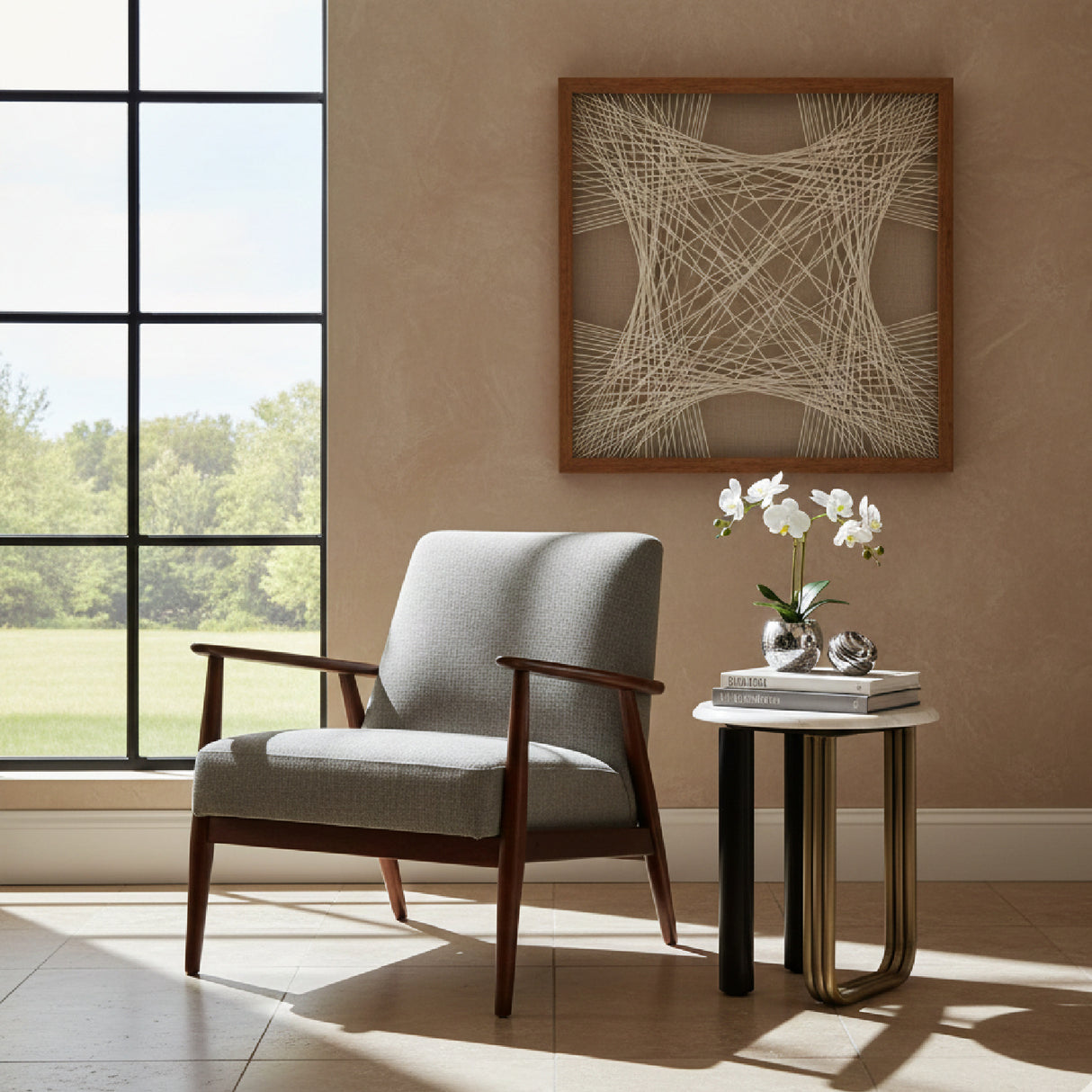 White Marble Side Table | OROA Modern Elyn