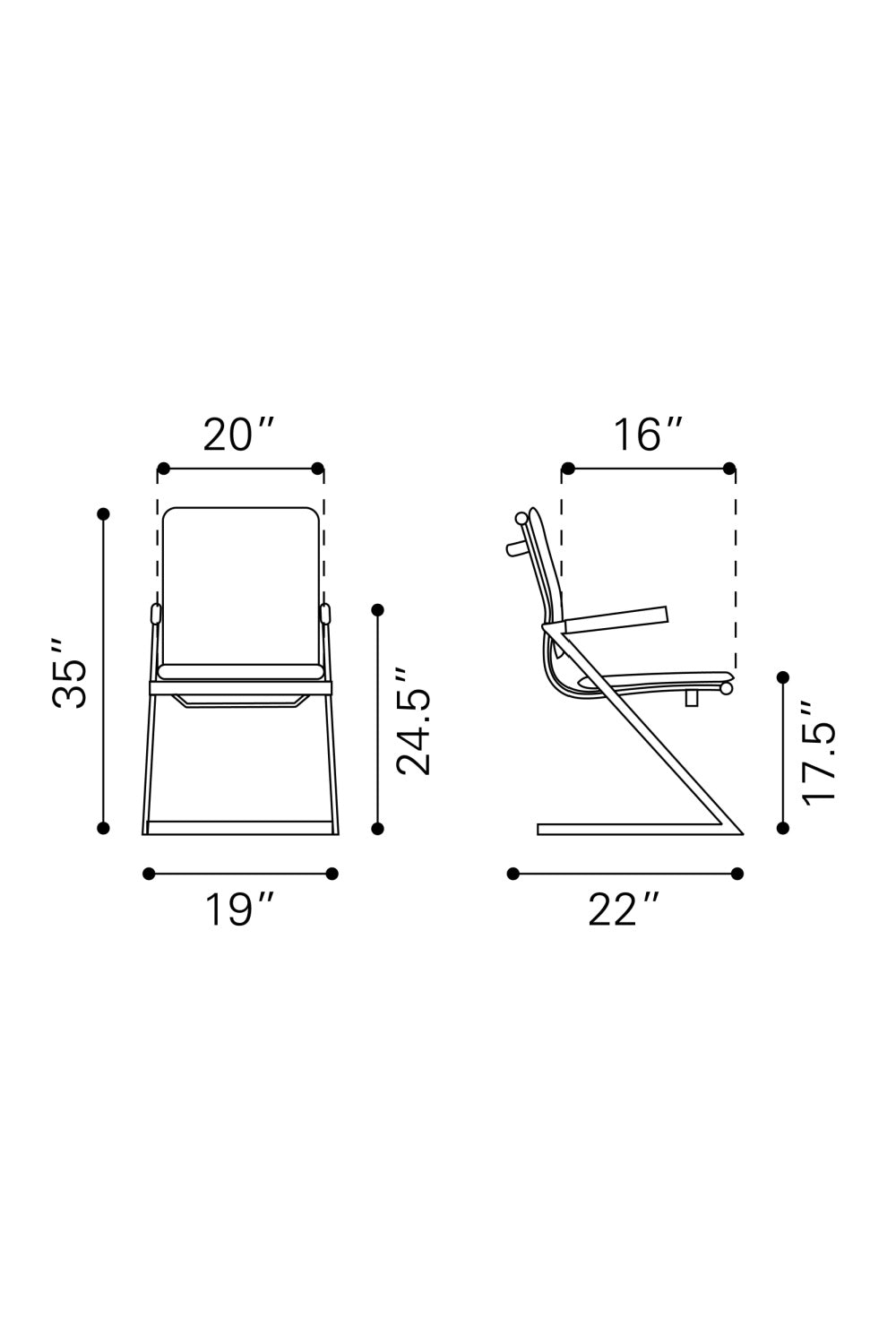   Polished Steel Office Chairs (2) | Oroa.com