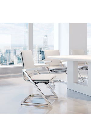   Polished Steel Office Chairs (2) | Oroa.com