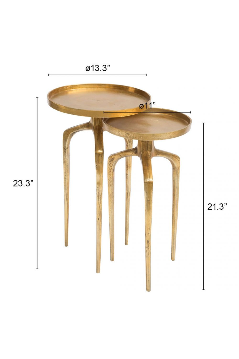 Antique Gold Accent Table Set | OROA Modern Como | Oroa.com