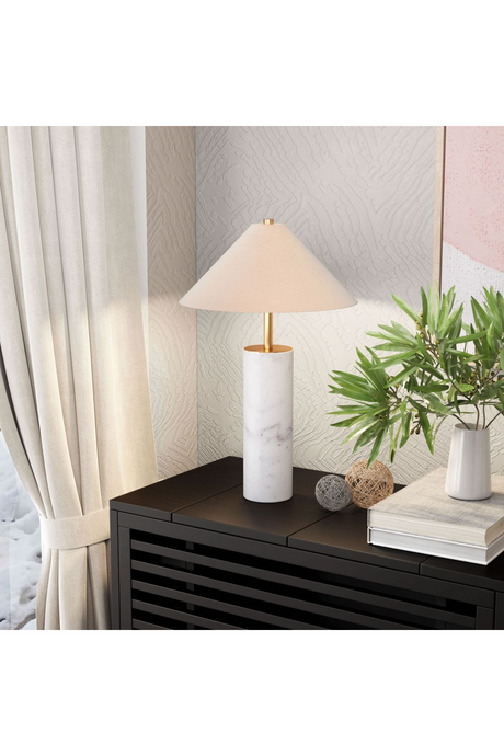 Beige Marble Base Table Lamp | OROA Modern Ciara | Oroa.com