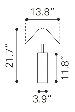 Beige Marble Base Table Lamp | OROA Modern Ciara | Oroa.com
