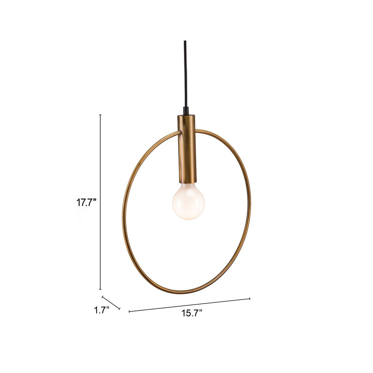   Brass Ring Pendant Lamp | Oroa.com