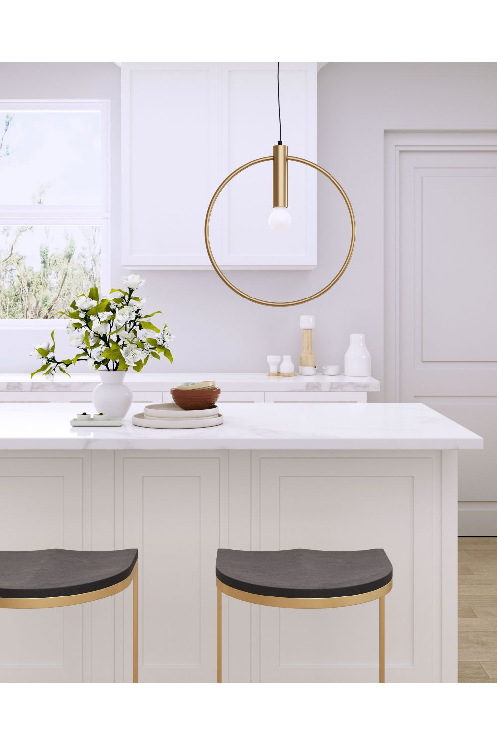 Brass Ring Pendant Lamp | OROA Modern Irenza | Oroa.com