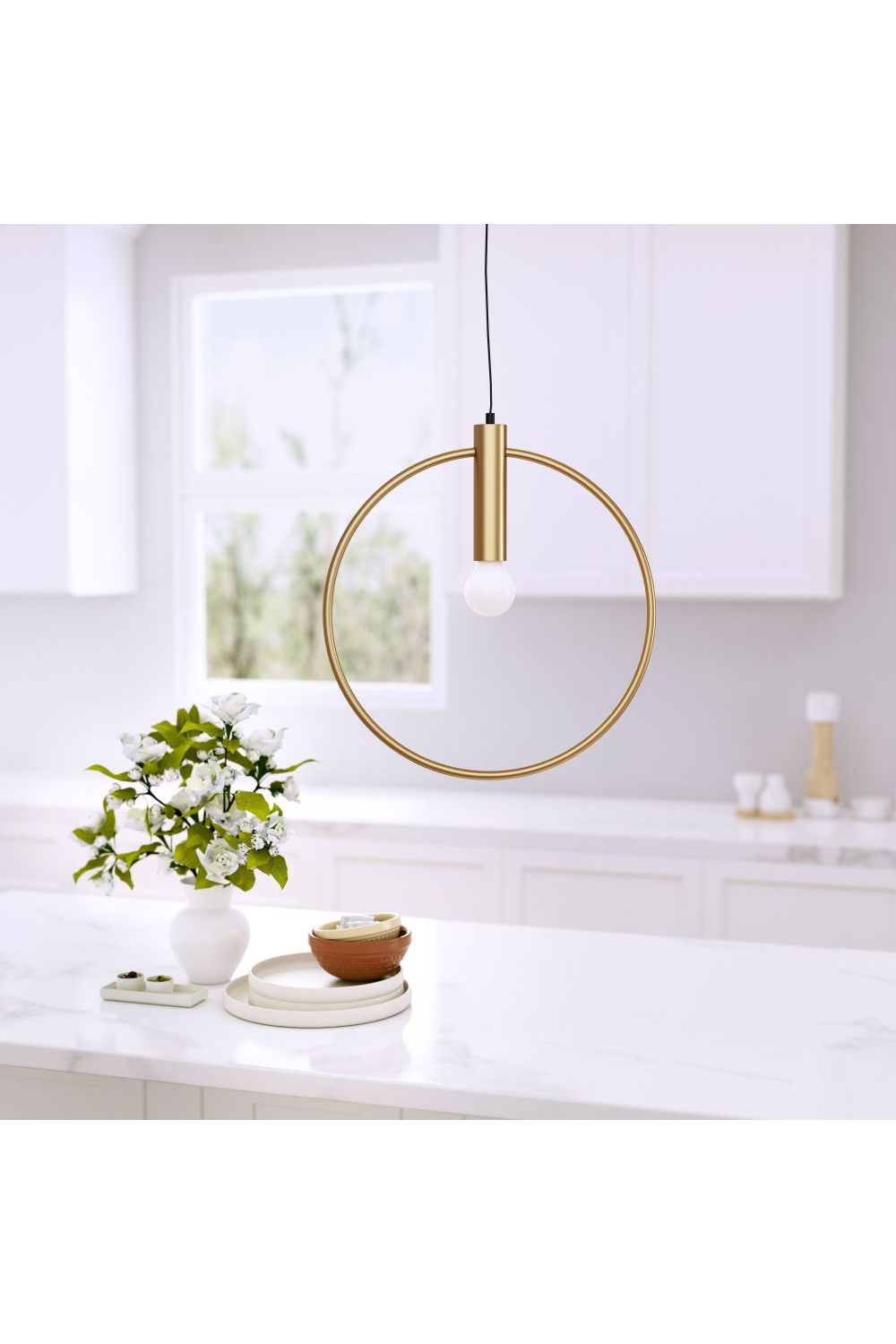 Brass Ring Pendant Lamp | OROA Modern Irenza | Oroa.com