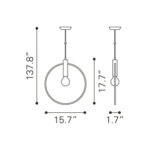   Brass Ring Pendant Lamp | Oroa.com