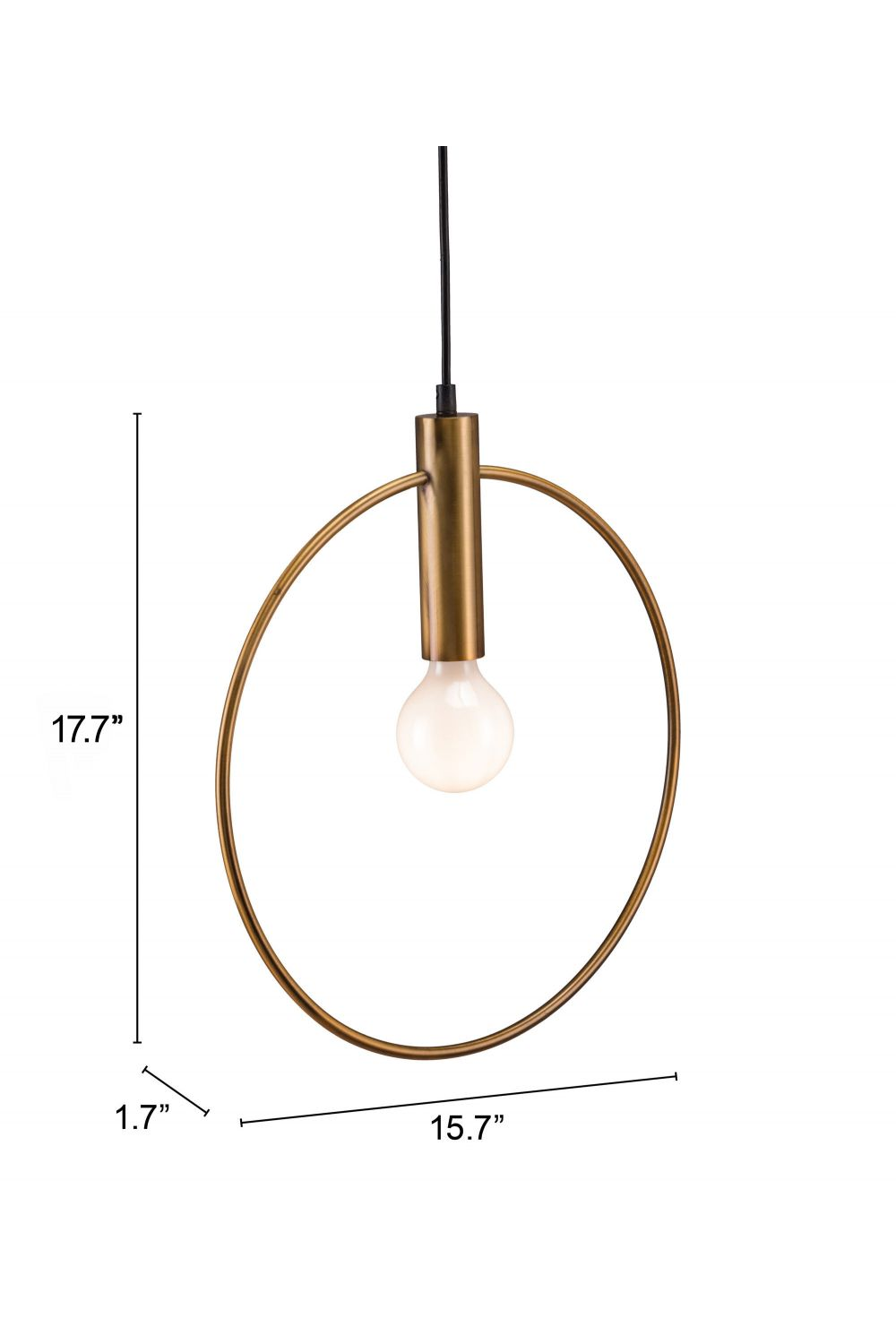 Brass Ring Pendant Lamp | OROA Modern Irenza | Oroa.com