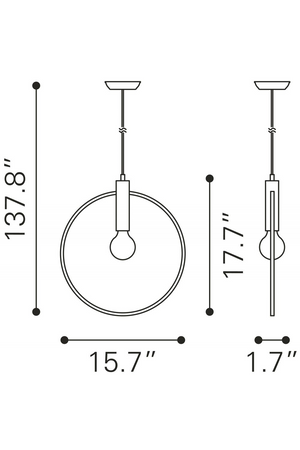 Brass Ring Pendant Lamp | OROA Modern Irenza | Oroa.com