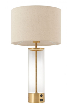 Beige Drum Shade Table Lamp | OROA Modern Boreal | Oroa.com
