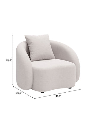   Beige Upholstered Outdoor Accent Chair | Oroa.com