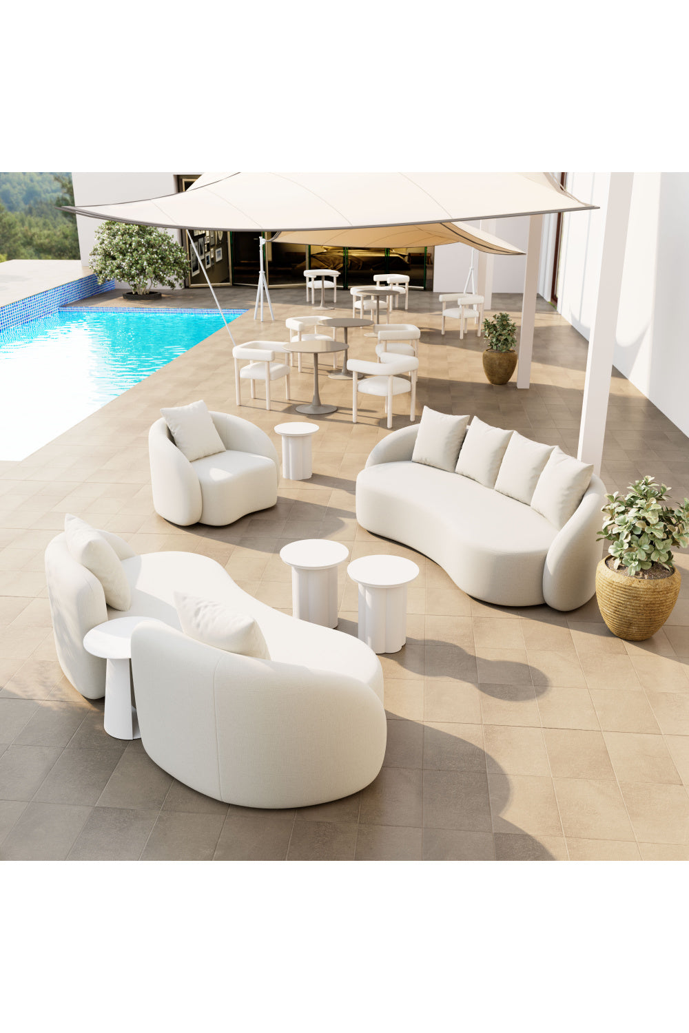   Beige Upholstered Outdoor Accent Chair | Oroa.com