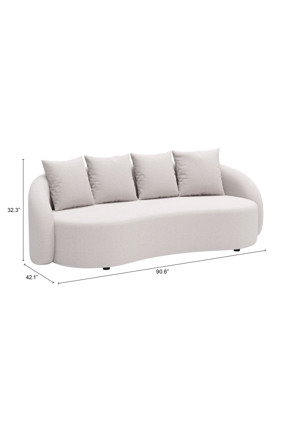 Beige Freeform Outdoor Sofa | OROA Modern Sunny Isles | Oroa.com