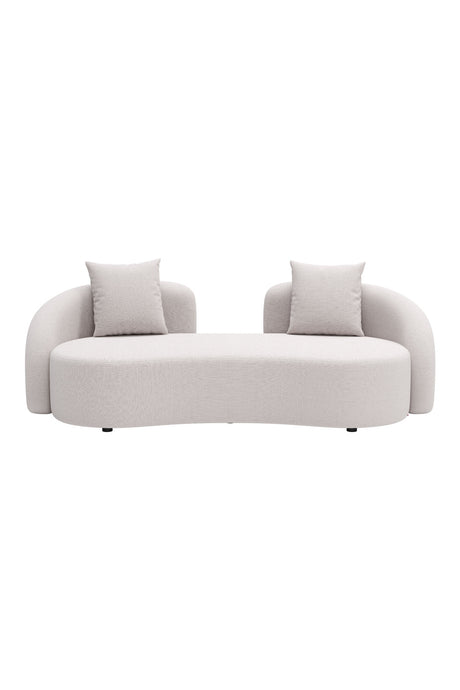 Beige Freeform Outdoor Loveseat | OROA Modern Sunny Isles | Oroa.com