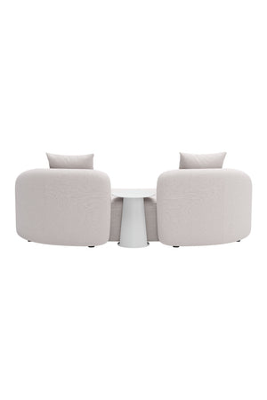 Beige Freeform Outdoor Loveseat | OROA Modern Sunny Isles | Oroa.com
