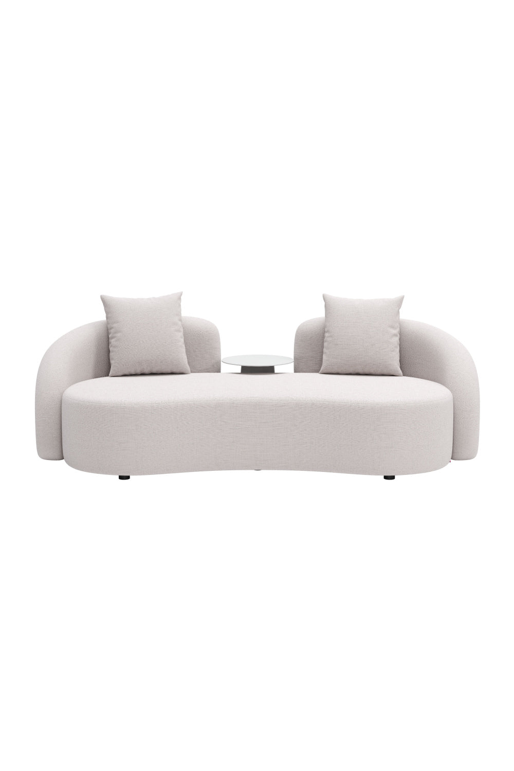 Beige Freeform Outdoor Loveseat | OROA Modern Sunny Isles | Oroa.com