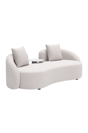 Beige Freeform Outdoor Loveseat | OROA Modern Sunny Isles | Oroa.com