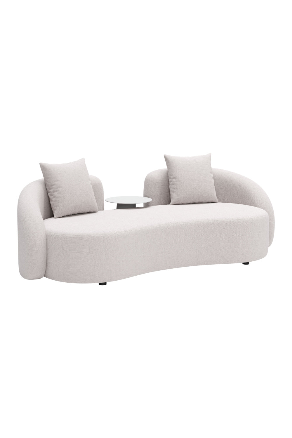 Beige Freeform Outdoor Loveseat | OROA Modern Sunny Isles | Oroa.com