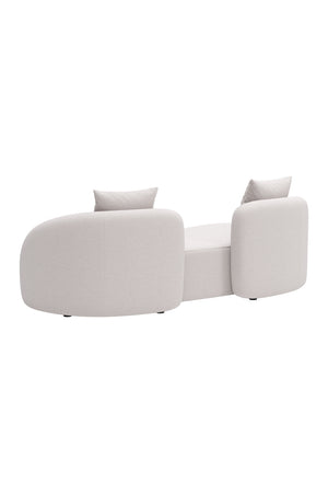 Beige Freeform Outdoor Loveseat | OROA Modern Sunny Isles | Oroa.com