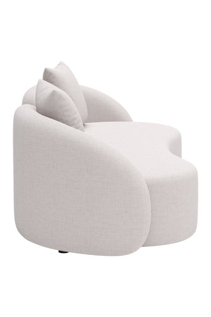 Beige Freeform Outdoor Loveseat | OROA Modern Sunny Isles | Oroa.com